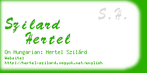 szilard hertel business card